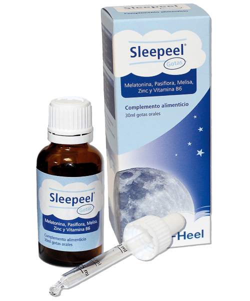 Sleepeel  - Ayuda a conciliar el sueño y a la reducción del cansancio y fatiga. Es un complemento alimenticio a base de melatonina, valeriana, melisa, zinc y vitamina B6.