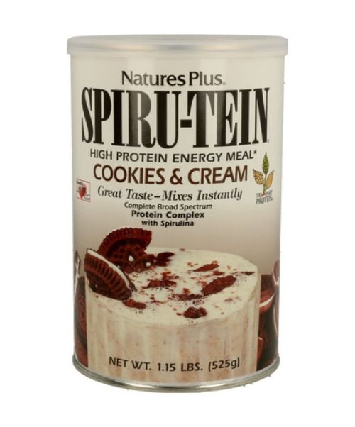 Spiru-Tein Cookies & Cream - Batido de proteína vegetal con espirulina, vitaminas y minerales.