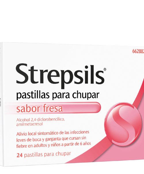 Strepsils fresa - Calma la irritación e infecciones leves de boca y garganta. 