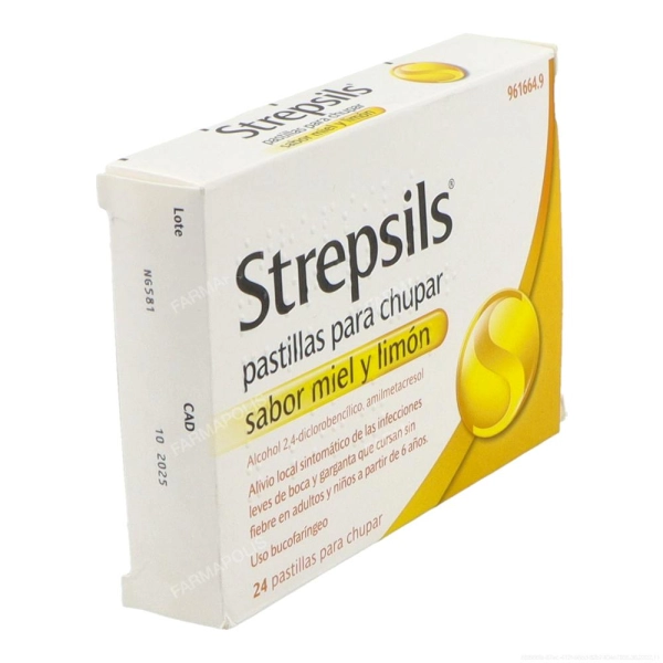 Strepsils miel y limón