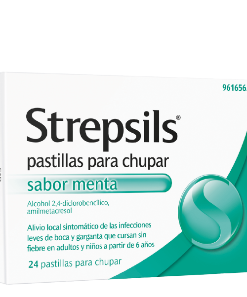 Strepsils Sabor Menta - Calma la irritación e infecciones leves de boca y garganta. 