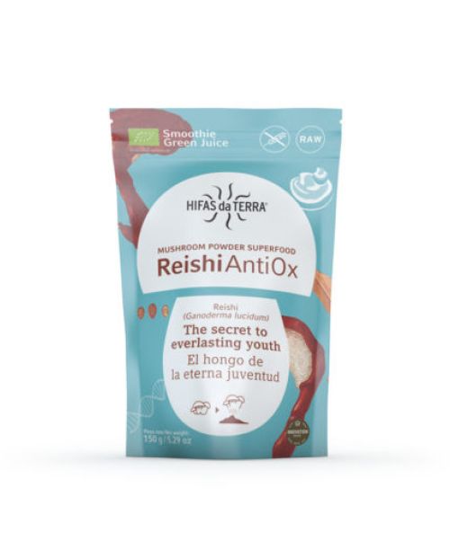 Superfood Reishi Antiox  - Es un superalimento antioxidante y ecológico. Solo contiene polvo de Reishi (Ganoderma lucidum). Este superfood en polvo es perfecto para añadir tus smoothies, caldos, sopas, cremas y zumos. Con él aportarás el valor antioxidante extra y natural del hongo de la eterna juventud.