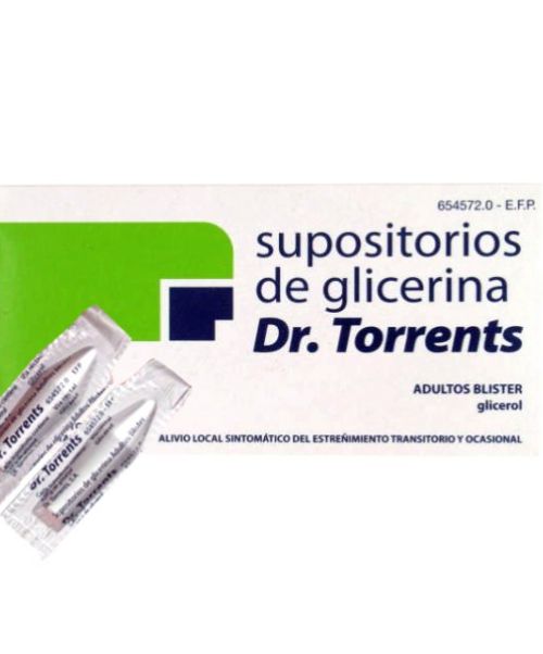 Supositorios glicerina dr torrents adultos 3.27 g - Laxantes. Libera el intestino en caso de estreñimiento en la parte final del colon.