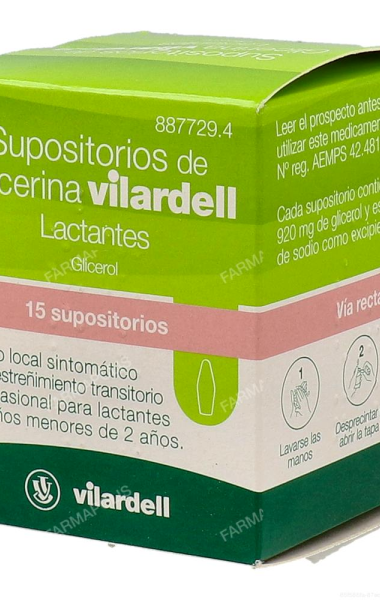 Supositorios glicerina vilardell lactantes (0.92 g)