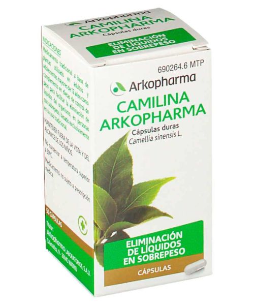 Arkocápsulas camilina 300 mg - La camilina o te verde con propiedades drenantes y termogénicas que se utilizan en las dietas de pérdida de peso. 