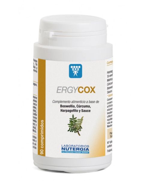 ergycox - Analgésico y antiinflamatorio natural. Complemento alimenticio a base de extractos de plantas con propiedades beneficiosas reconocidas en los procesos inflamatorios y dolorosos. 