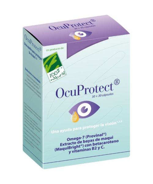OcuProtect  - Ayuda a proteger la visión desde dentro, con omega 7, bayas de maqui, betacaroteno natural y vitamina B2.