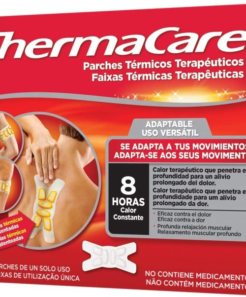 Thermacare Adaptable - Calor para contracuras, lumbagos, dolores musuculares... El parche con efecto calor proporciona alivio del dolor muscular/articular asociado a: cansancio, lumbagos, contracturas, tensión muscular, sobreesfuerzo, esguinces, artritis, artrosis...