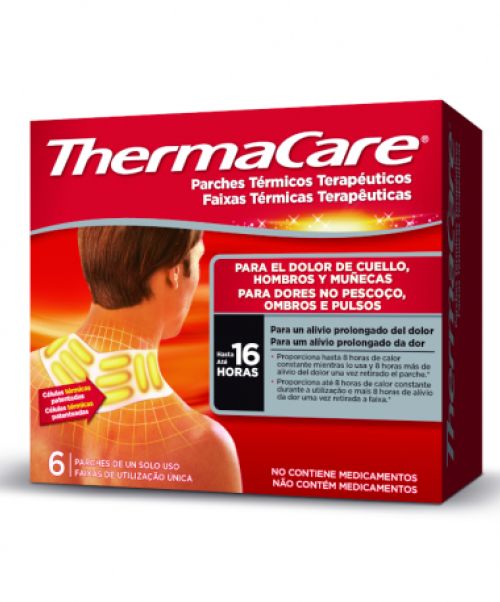 Thermacare Cuello/Hombros/Muñecas - Calor para contracuras, lumbagos, dolores musuculares... El parche con efecto calor proporciona alivio del dolor muscular/articular asociado a: cansancio, lumbagos, contracturas, tensión muscular, sobreesfuerzo, esguinces, artritis, artrosis...