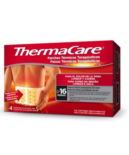 Thermacare Lumbar/Cadera  - Calor para contracuras, lumbagos, dolores musuculares... El parche con efecto calor proporciona alivio del dolor muscular/articular asociado a: cansancio, lumbagos, contracturas, tensión muscular, sobreesfuerzo, esguinces, artritis, artrosis...