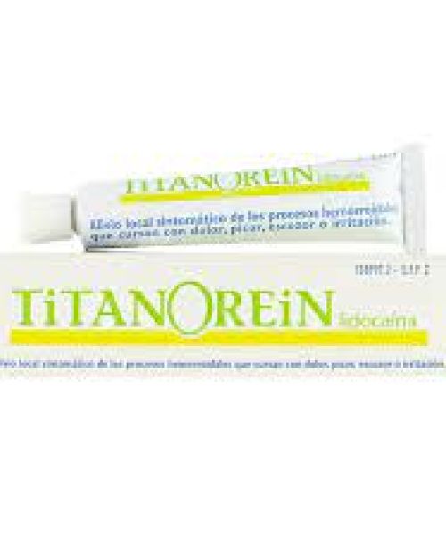 Titanorein lidocaina crema rectal - Es una pomada que alivia la inflamación, ardor y picor de la zona anal causado por las hemorroides.