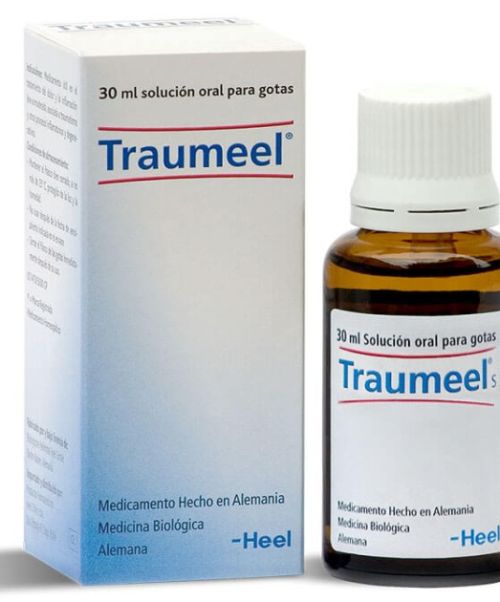 Traumeel S  - Es un medicamento homepático especialmente indicado para epicondelitis, bursitis, traumatismos, esguinces, contusiones, hematomas, golpes, fracturas, dislocaciones, edemas.