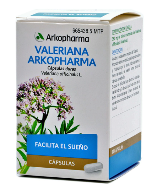 Arkocápsulas valeriana (350 mg) - Cápsulas a base de valeriana con efecto relajante para tratar los estados temporales de nerviosismo, estrés e insomnio.