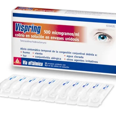  - Es un colirio con efecto vasoconstrictor para aliviar las rojeces y la irritación ocular. 