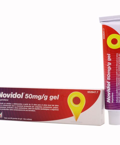 Novidol 50mg/g - Para aliviar los dolores e inflamaciones, ocasionadas por lesiones leves en la cara, el cuello, y espalda.