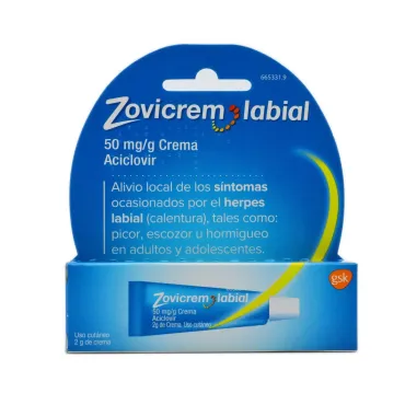  - Es una crema para tratar el herpes labial, también llamado calentura.