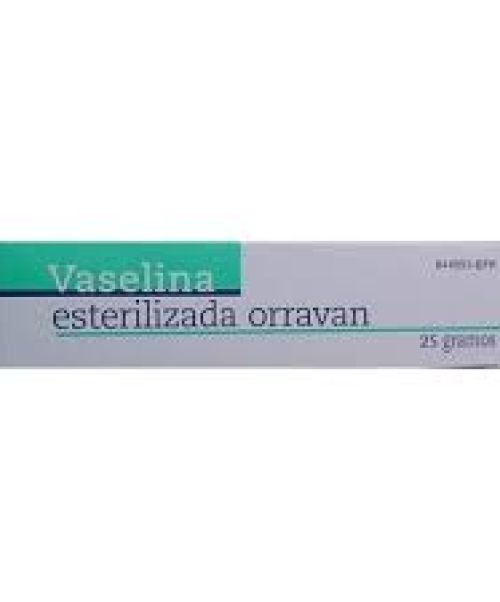 Vaselina esteril orravan - Pomada a base de vaselina que se puede usar como lubricante, como tratamiento de la piel seca y agrietada para las irritaciones cutáneas o como protector gracias a sus propiedades emolientes.