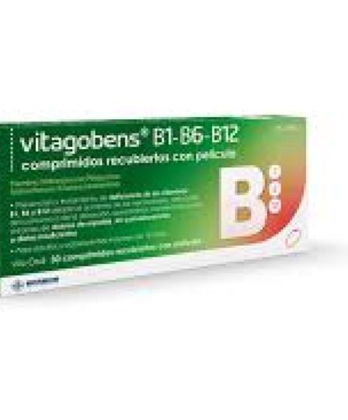Vitagobens B1 B6 B12 -  Es un medicamento indicado para tratar los estados carenciales de vitaminas B1, B6 y B12.