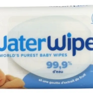  - con 99.9% de agua y una gota de extracto de fruta para la higiene diaria de bebés y niños.