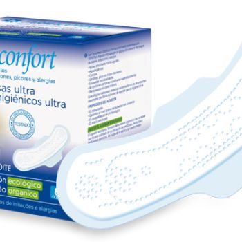 Compresas de algodón Ultrafinas con Alas Noche Farmaconfort