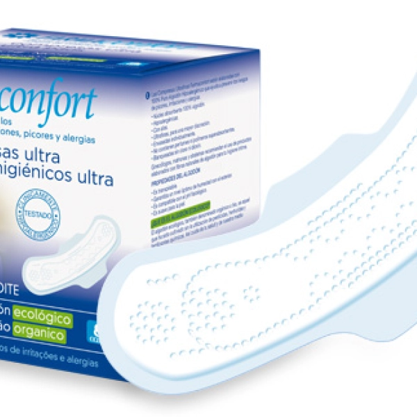 Compresas de algodón Ultrafinas con Alas Noche Farmaconfort
