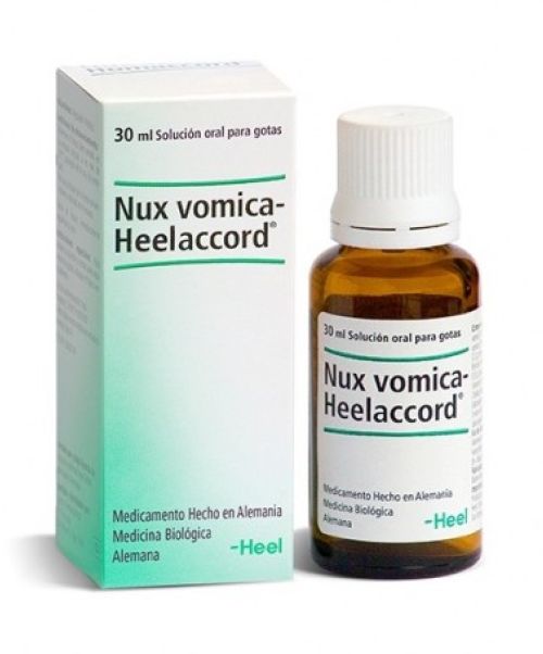 Nux vomica-Homaccord 100 ml gotas - Es un medicamento homeopático especialmente indicado para mejorar la disgestión tras excesos de comida y alcohol, hemorroides, aires. Contrarrestar efectos indeseados causados por la medicación.