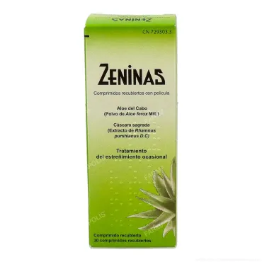  - Píldoras laxantes a base de aloe y cáscara sagrada. Para tratar el estreñimiento ocasional.
