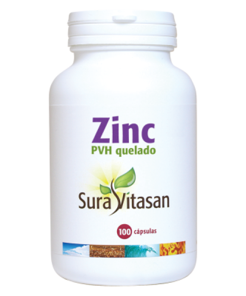 Zinc Pvh Quelado - Para una piel, cabello y uñas sanos. Antioxidante. Favorece una función cognitiva adecuada. Cicatrizante