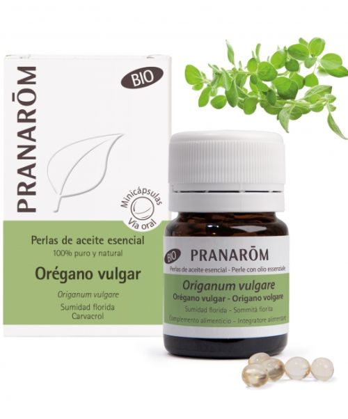 Orégano Vulgar Pranarom - Son unas perlas con aceite esencial de orégano que colabora a proteger el organismo frente a agentes infecciosos. 
