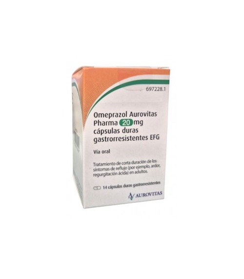 Omeprazol aurovitas 20mg 14 cpsulas gastrorresistentes frasco |Olaiz