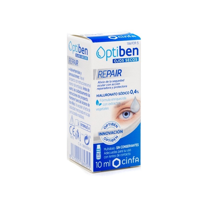 Optiben lágrimas artificiales para ojos secos 10 ml